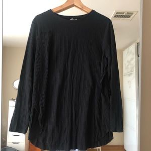 ASOS Long sleeve rounded hem ribbed shirt